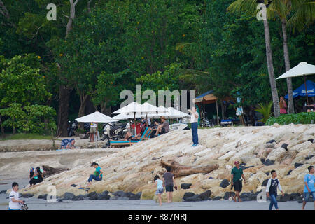 Freude am Strand Stockfoto