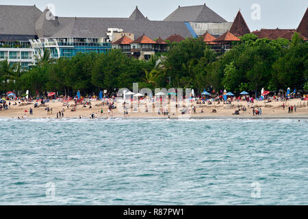 Freude am Strand Stockfoto