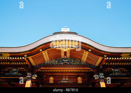 Dem Yushima-hügel Tenmangu traditionelle Architektur in Tokio, Japan. Stockfoto