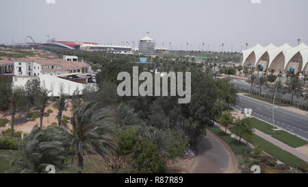 Die Ferrari World Abu Dhabi Yas Marina Circuit auf Yas Island in Abu Dhabi Stockfoto