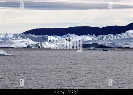 Grönland Disko Bucht: Blick auf den Eisfjord Stockfoto