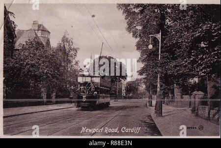 Cardiff Newport Road. Stockfoto