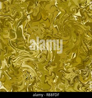 Camouflage mit Gold, Bronze und Kupfer. Nahtlose fashion camo Textur. Marmor chaotischen Linien. Stock Vektor