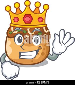 König takoyaki Form in Kugeln ein Cartoon Stock Vektor