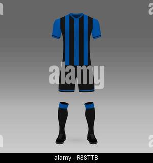 Fußball-kit Atalanta, shirt Vorlage für Soccer Jersey. Vector Illustration Stock Vektor