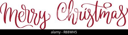 Frohe Weihnachten Vektor text kalligrafischen Schrift design Karte templateCreative Typografie für Begrüßung Geschenk Poster. Kalligraphie Font style Banner Stock Vektor