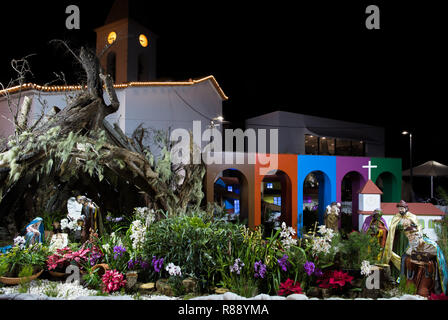 Panoramablick auf eine Krippe in "Camara de Lobos, Madeira, Portugal Stockfoto