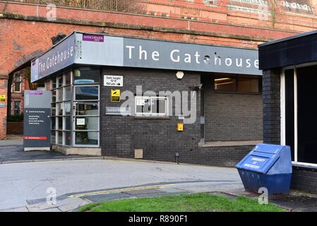 Universität Manchester Gatehouse Stockfoto