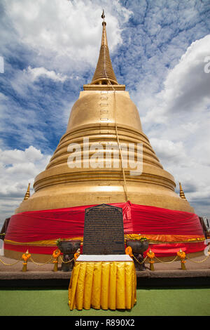 Stupa der Golden Mount in Bangkok, Thailand. Stockfoto