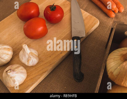 Gesundes Essen in handwerklicher Weise gekocht Stockfoto