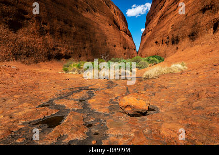 Schöne Walpa Gorge im Herzen von Kata Tjuta. Stockfoto