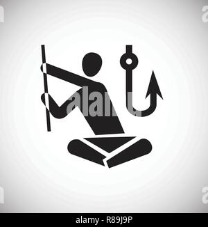 Camping angeln Symbol auf weißem Hintergrund für Grafik- und Webdesign, modernen einfachen Vektor unterzeichnen. Internet Konzept. Trendy Symbol für Web site Design Wir Stock Vektor