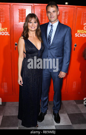 LOS ANGELES, Ca, USA - 24. SEPTEMBER: Mary Lynn Rajskub, Matthew Rolph am Los Angeles Premiere von Universal Pictures'' Nacht Schule" am Regal Cinemas L.A. statt LIVE Stadion 14. Am 24. September 2018 in Los Angeles, Kalifornien, USA. (Foto von Xavier Collin/Image Press Agency) Stockfoto