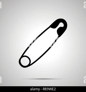 Vintage Sicherungsstift, einfache schwarze Silhouette Stock Vektor