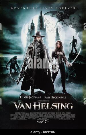 Van Helsing Jahr: 2004 USA Regie: Stephen Sommers Hugh Jackman, Kate Beckinsale Poster (USA) Stockfoto