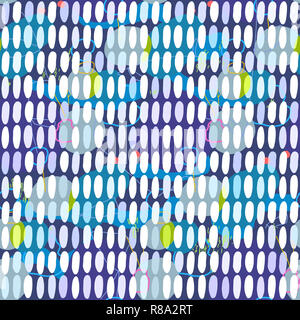 Zusammenfassung nahtlose Muster Hintergrund. Bunte handgezeichnete ovale Formen. Einfache, moderne Textur für Trend Design Stockfoto