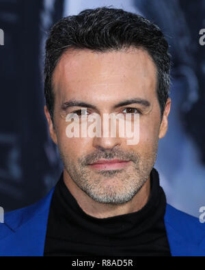 WESTWOOD, Los Angeles, CA, USA - 01. Oktober: Schauspieler Reid Scott das Tragen eines starken Anzug Anzug kommt an der Uraufführung von Columbia Pictures'' Gift' im Regency Dorf Theater am 1. Oktober 2018 in Westwood, Los Angeles, Kalifornien, USA. (Foto von Xavier Collin/Image Press Agency) Stockfoto