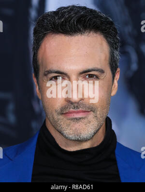 WESTWOOD, Los Angeles, CA, USA - 01. Oktober: Schauspieler Reid Scott das Tragen eines starken Anzug Anzug kommt an der Uraufführung von Columbia Pictures'' Gift' im Regency Dorf Theater am 1. Oktober 2018 in Westwood, Los Angeles, Kalifornien, USA. (Foto von Xavier Collin/Image Press Agency) Stockfoto