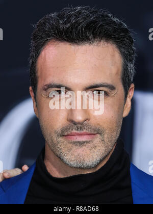 WESTWOOD, Los Angeles, CA, USA - 01. Oktober: Schauspieler Reid Scott das Tragen eines starken Anzug Anzug kommt an der Uraufführung von Columbia Pictures'' Gift' im Regency Dorf Theater am 1. Oktober 2018 in Westwood, Los Angeles, Kalifornien, USA. (Foto von Xavier Collin/Image Press Agency) Stockfoto