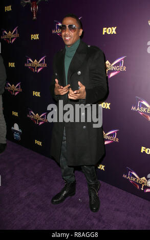 West Hollywood, CA, USA. 13 Dez, 2018. 13. Dezember 2018 - West Hollywood, Kalifornien - Nick Cannon. Fox's'' Die maskierten Sänger ''Premiere Karaoke Veranstaltung im Peppermint Club statt. Photo Credit: Faye Sadou/AdMedia Credit: Faye Sadou/AdMedia/ZUMA Draht/Alamy leben Nachrichten Stockfoto