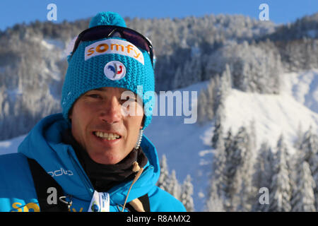 Biathlonzentrum, Hochfilzen, Österreich. 14 Dez, 2018. IBU Biathlon Weltcup Hochfilzen; Vincen Vittoz (FRA) Credit: Aktion plus Sport/Alamy leben Nachrichten Stockfoto