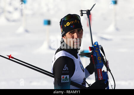 Biathlonzentrum, Hochfilzen, Österreich. 14 Dez, 2018. IBU Biathlon Weltcup Hochfilzen; Martin Fourcade (FRA) Credit: Aktion plus Sport/Alamy leben Nachrichten Stockfoto