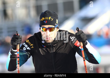 Biathlonzentrum, Hochfilzen, Österreich. 14 Dez, 2018. IBU Biathlon Weltcup Hochfilzen; Martin Fourcade (FRA) Credit: Aktion plus Sport/Alamy leben Nachrichten Stockfoto