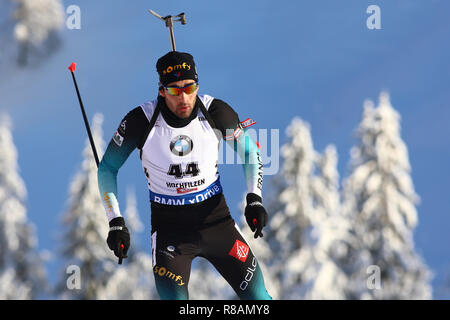 Biathlonzentrum, Hochfilzen, Österreich. 14 Dez, 2018. IBU Biathlon Weltcup Hochfilzen; Martin Fourcade (FRA) Credit: Aktion plus Sport/Alamy leben Nachrichten Stockfoto