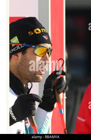 Biathlonzentrum, Hochfilzen, Österreich. 14 Dez, 2018. IBU Biathlon Weltcup Hochfilzen; Martin Fourcade (FRA) Credit: Aktion plus Sport/Alamy leben Nachrichten Stockfoto