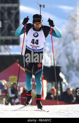 Biathlonzentrum, Hochfilzen, Österreich. 14 Dez, 2018. IBU Biathlon Weltcup Hochfilzen; Martin Fourcade (FRA) Credit: Aktion plus Sport/Alamy leben Nachrichten Stockfoto