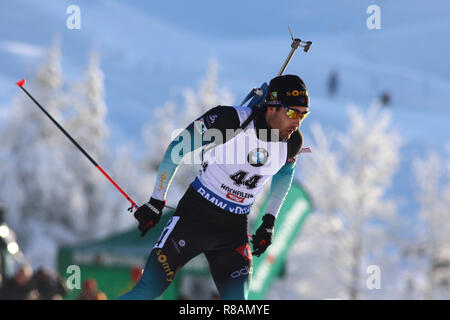 Biathlonzentrum, Hochfilzen, Österreich. 14 Dez, 2018. IBU Biathlon Weltcup Hochfilzen; Martin Fourcade (FRA) Credit: Aktion plus Sport/Alamy leben Nachrichten Stockfoto