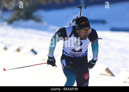 Biathlonzentrum, Hochfilzen, Österreich. 14 Dez, 2018. IBU Biathlon Weltcup Hochfilzen; Martin Fourcade (FRA) Credit: Aktion plus Sport/Alamy leben Nachrichten Stockfoto