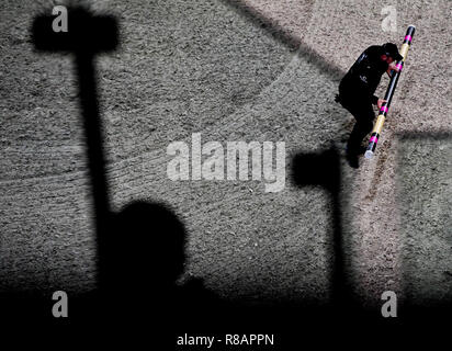 Prag, Tschechische Republik. 14 Dez, 2018. Eine begleitende Rennen der Global Champions League Springreiten, in Prag, Tschechische Republik, am 14. Dezember 2018. Credit: Roman Vondrous/CTK Photo/Alamy leben Nachrichten Stockfoto