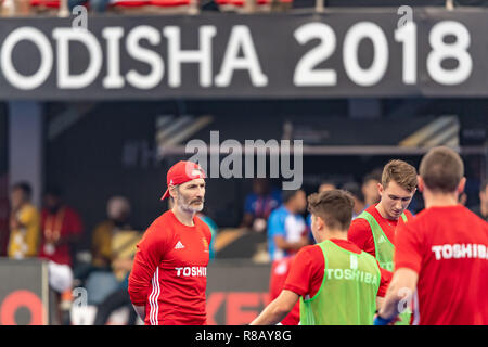 Bhubaneswar, Indien. 15. Dezember, 2018. Odisha's Hockey Männer Wm Bhubaneswar 2018. Veranstaltungsort: Kalinga Stadion. Danny Kerry während des Spiels England Belgien vs. Credit: Pro Schüsse/Alamy leben Nachrichten Stockfoto