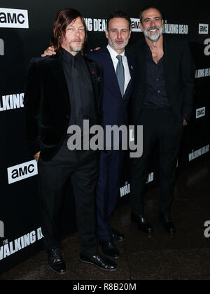 LOS ANGELES, Ca, USA - 27. SEPTEMBER: Norman Reedus, Andrew Lincoln, Jeffrey Dean Morgan am Los Angeles Premiere von AMC "The Walking Dead" Season 9 in der Directors Guild of America Theater am 27. September, 2018 in Los Angeles, Kalifornien, USA. (Foto von Xavier Collin/Image Press Agency) Stockfoto