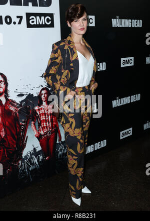 LOS ANGELES, Ca, USA - 27. SEPTEMBER: Schauspielerin Maggie Grace, das Tragen eines A.L.C. Anzug kommt an der Los Angeles Premiere der AMC "The Walking Dead" Season 9 in der Directors Guild of America Theater am 27. September, 2018 in Los Angeles, Kalifornien, USA. (Foto von Xavier Collin/Image Press Agency) Stockfoto