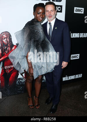 LOS ANGELES, Ca, USA - 27. SEPTEMBER: Danai Gurira, Andrew Lincoln am Los Angeles Premiere von AMC "The Walking Dead" Season 9 in der Directors Guild of America Theater am 27. September, 2018 in Los Angeles, Kalifornien, USA. (Foto von Xavier Collin/Image Press Agency) Stockfoto