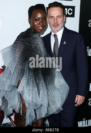 LOS ANGELES, Ca, USA - 27. SEPTEMBER: Danai Gurira, Andrew Lincoln am Los Angeles Premiere von AMC "The Walking Dead" Season 9 in der Directors Guild of America Theater am 27. September, 2018 in Los Angeles, Kalifornien, USA. (Foto von Xavier Collin/Image Press Agency) Stockfoto