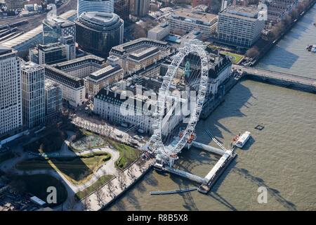 London Eye, Lambeth, London, 2018. Schöpfer: Historisches England Fotograf. Stockfoto