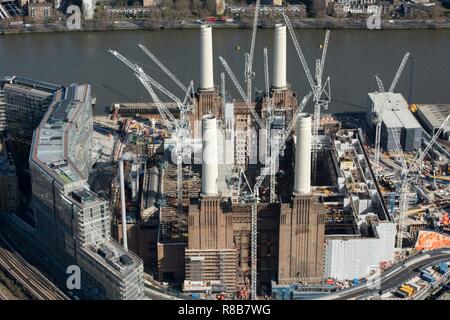 Renovierung von Battersea Power Station als Teil der Neun Elms Entwicklung, London, 2018. Schöpfer: Historisches England Fotograf. Stockfoto