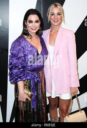 MANHATTAN, NEW YORK CITY, NY, USA - 11. SEPTEMBER: D'Andra Simmons, Elizabeth Woodburn Hughes an die Alice + Olivia von Stacey Bendet - Präsentation - September 2018 - New York Fashion Week: Die Shows am Pier 59 Studios am 11. September stattfand, 2018 in Manhattan, New York City, New York, United States. (Foto von Xavier Collin/Image Press Agency) Stockfoto