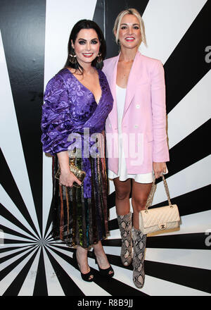 MANHATTAN, NEW YORK CITY, NY, USA - 11. SEPTEMBER: D'Andra Simmons, Elizabeth Woodburn Hughes an die Alice + Olivia von Stacey Bendet - Präsentation - September 2018 - New York Fashion Week: Die Shows am Pier 59 Studios am 11. September stattfand, 2018 in Manhattan, New York City, New York, United States. (Foto von Xavier Collin/Image Press Agency) Stockfoto
