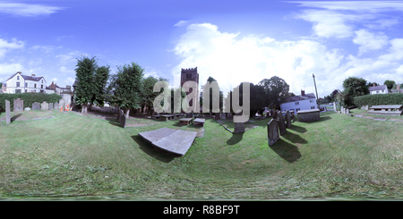 360 Grad Panorama Ansicht von St. Andrews Kirche Tarvin vorne