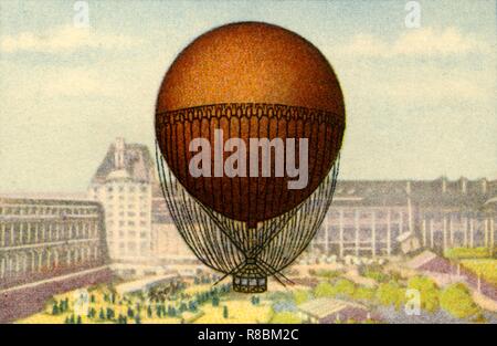 Giffard's Ballon auf die Weltausstellung in Paris 1878 ausgestellt, (1932). Schöpfer: Unbekannt. Stockfoto