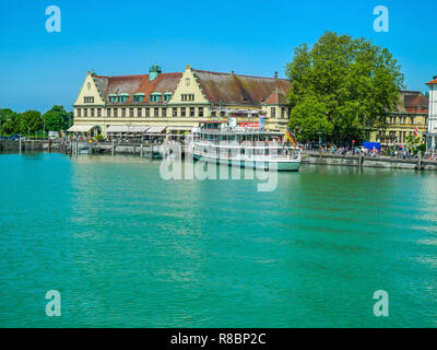 Lindau Bodensee Hafen Stockfoto