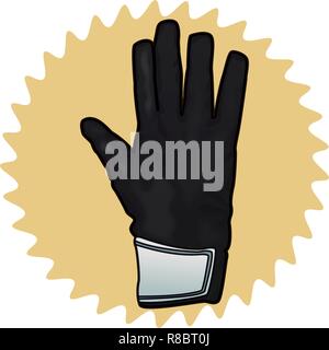 Torwart-Handschuh-Symbol Stock Vektor