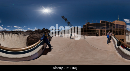 360 Grad Panorama Ansicht von Hover Dam Visitor Center Aussichtsplattform