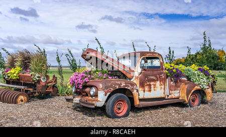 Das Parkside Pionier Patch florale Ausstellung in Winkler, Manitoba, Kanada. Stockfoto