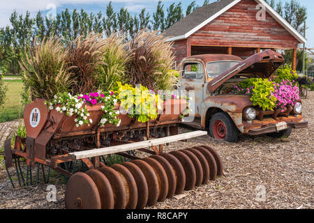 Das Parkside Pionier Patch florale Ausstellung in Winkler, Manitoba, Kanada. Stockfoto