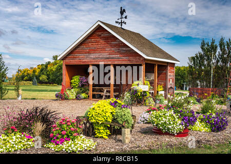 Das Parkside Pionier Patch florale Ausstellung in Winkler, Manitoba, Kanada. Stockfoto